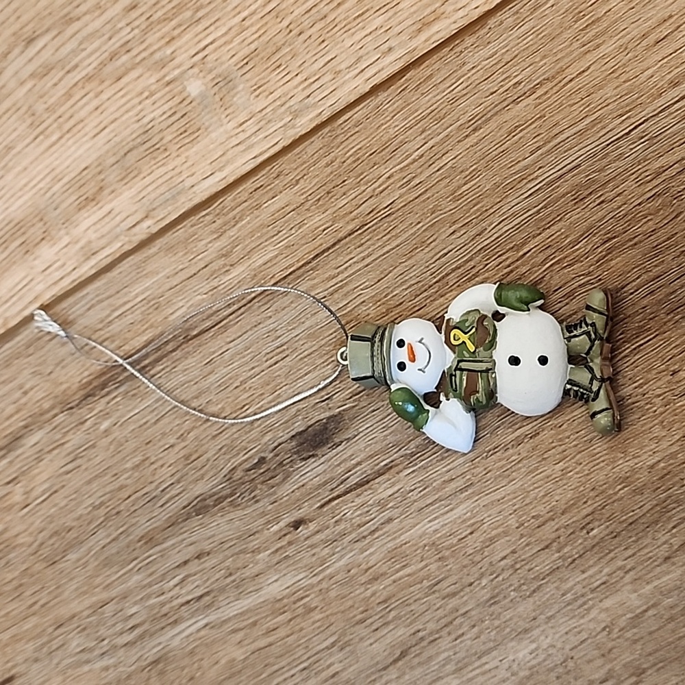 Soldier Snowman Ornament